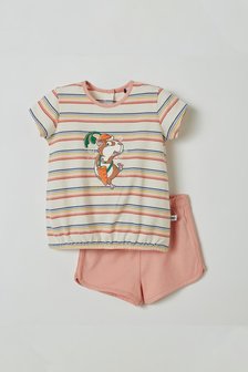 211-3-BST-S/924 Meisjes pyjama, multicolor gestreept