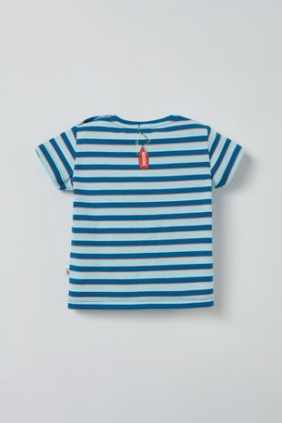 Baby Unisex pyjama, blauw-rood gestreept 211-3-PSS-S/983 