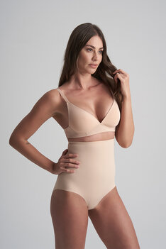 Sculpting High Waist Brief Beige SCPHWB