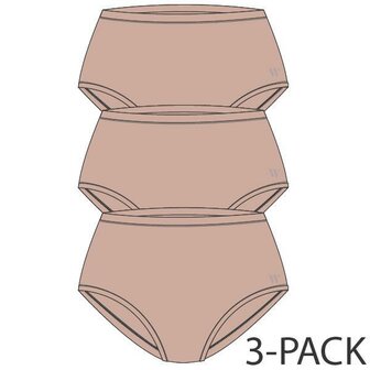 3-Pack Comfort Slip beige nude  999-1-WIT-Z/200