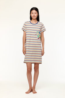 Dames Slaapkleedje,multicolor gestreept 231-1-TSL-S/906