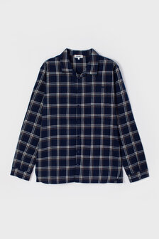 Jongens-Heren Pyjama,donkerblauw ruit 232-12-MWA-W/960