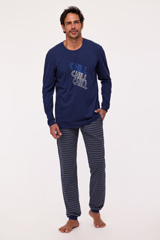Jongens-Heren Pyjama,donkerblauw 232-12-QTR-Z/826