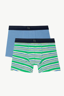 Jongens-Heren Boxer,groen-blauwe streep+blauw  241-12-QLC-Z/070 