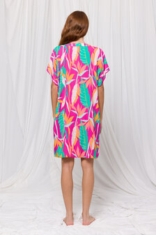 Dames Poncho,multicolor bloemenprint 241-52-XDR-W/984 