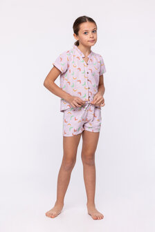 Meisjes-Dames Pyjama, boomerang print 241-10-WPJ-W/937 