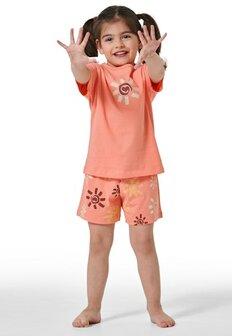 Meisjes Pyjama KM Abrikoos 182561-603