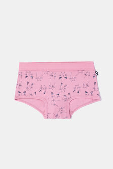 252-10-SHD-Z/016 Meisjes shorty, roze + kattenprint