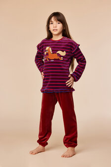 252-10-PDL-V/919 Meisjes pyjama rode streep