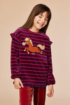 252-10-PDL-V/919 Meisjes pyjama rode streep