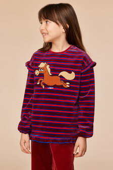 252-10-PDL-V/919 Meisjes pyjama rode streep