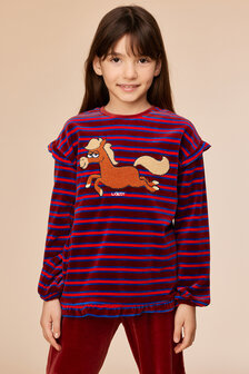 252-10-PDL-V/919 Meisjes pyjama rode streep
