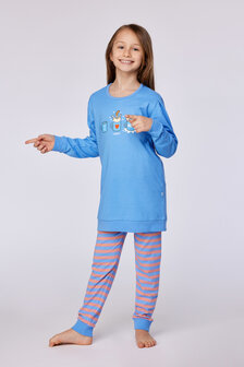 252-10-POP-S/863 Meisjes - dames pyjama blauw