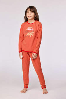 252-10-PZG-Z/935 Meisjes - dames pyjama rode streep