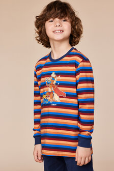 252-10-PLC-S/913 Jongens-Heren Pyjama,multicolor streep