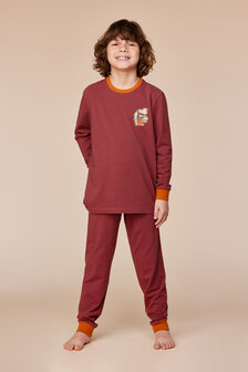 252-10-PLC-V/936  Jongens-Heren Pyjama, rode streep