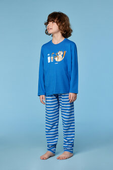 252-10-PLS-S/879 Jongens pyjama donkerblauw