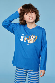 252-10-PLS-S/879 Jongens pyjama donkerblauw