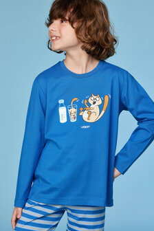 252-10-PLS-S/879 Jongens pyjama donkerblauw