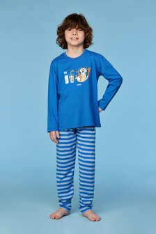 252-10-PLS-S/879 Jongens pyjama donkerblauw