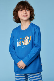 252-10-PLS-S/879 Jongens pyjama donkerblauw