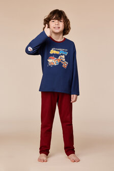 252-10-PLU-S/893 Jongens pyjama donkerblauw