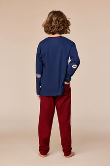 252-10-PLU-S/893 Jongens pyjama donkerblauw