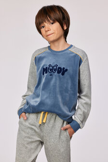 252-10-QRM-V/189 Jongens-Heren Pyjama,blauwgrijs