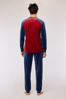 252-10-QRM-V/495 Jongens-Heren Pyjama,donkerrood