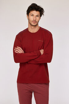 252-10-QTR-V/495  Jongens-Heren Pyjama, donkerrood