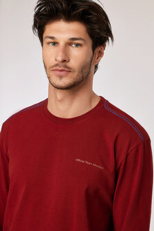 252-10-QTR-V/495  Jongens-Heren Pyjama, donkerrood