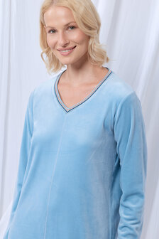 252-51-TDA-V/981 Slaapkleed,fijn streepje blauw
