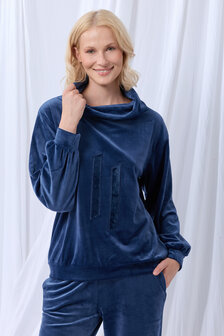 252-51-TPF-V/831 Dames huispak,donkerblauw