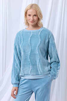 252-51-TPT-V/860 Dames sweater en broek,lichtblauw