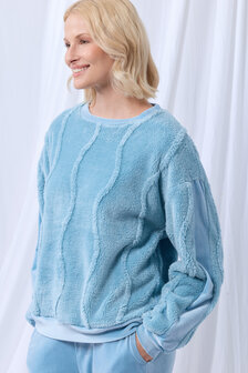 252-51-TPT-V/860 Dames sweater en broek,lichtblauw
