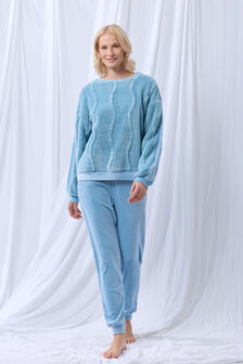 252-51-TPT-V/860 Dames sweater en broek,lichtblauw