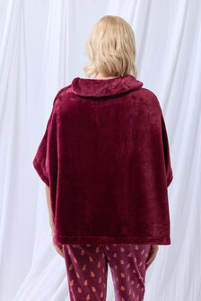 252-52-TLA-C/482 Dames Poncho,wijnrood