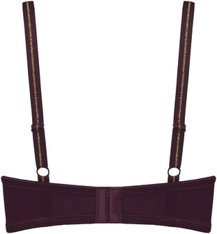 Dame De Paris balcony padded bra aubergine whisper 374001
