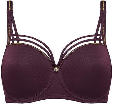 Dame De Paris balcony padded bra aubergine whisper 374001