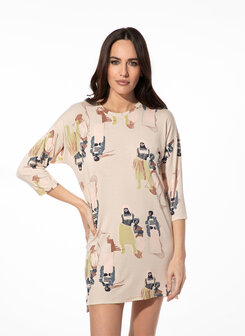 Sleepshirt 3/4 pink whisper 621972 38239