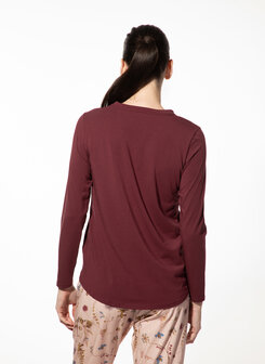 Damespyjama burgundy/pink 621818 3750 + 622003 38187