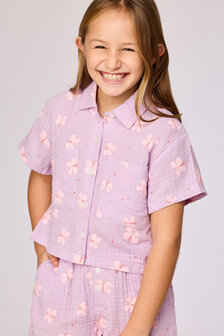 261-10-WPM-W/927 Meisjes Pyjama, lila vlinder print