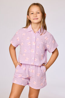 261-10-WPM-W/927 Meisjes Pyjama, lila vlinder print