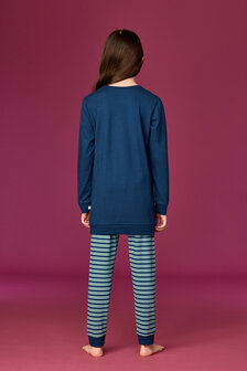 262-10-POP-S/881 Meisjes-Dames pyjama,donkerblauw