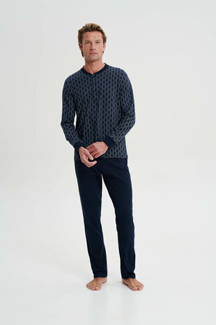 Heren pyjama lang blue 19615 180