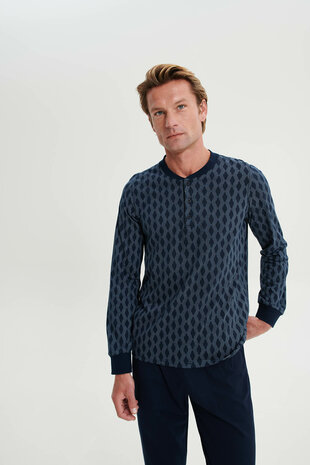 Heren pyjama lang blue 19615 180