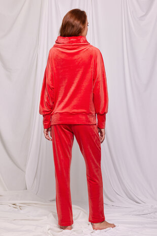 232-52-TPC-V/498 Dames sweater en broek,rood