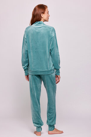 Dames sweater en broek,blauwgroen 232-52-TPF-V/867