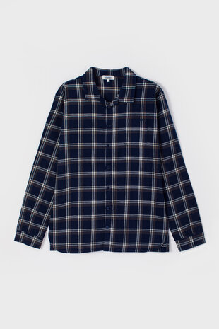Jongens-Heren Pyjama,donkerblauw ruit 232-12-MWA-W/960