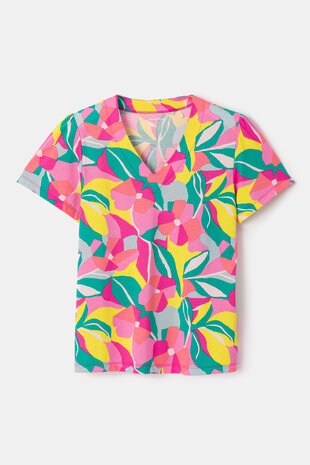 Dames Pyjama,multicolor bloemenprint 241-50-XPD-S/980 
